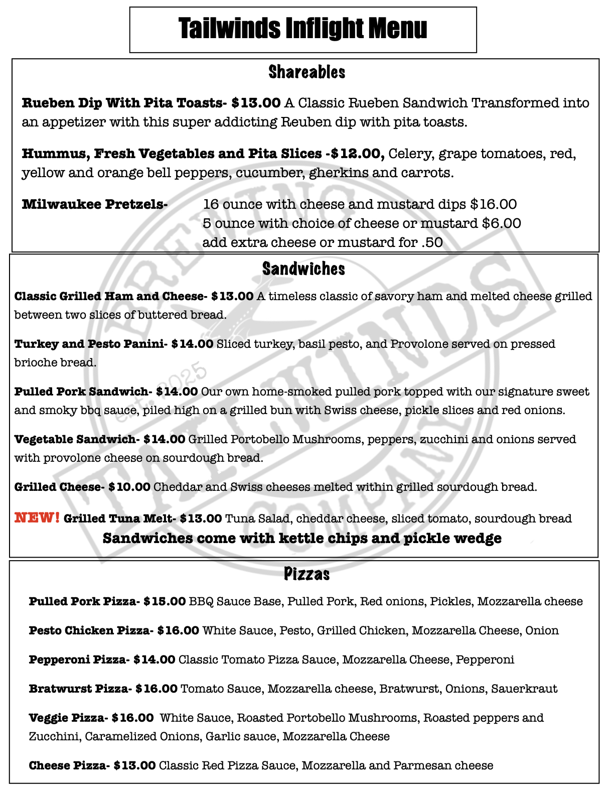 Tailwinds Food Menu 2-20-26.1