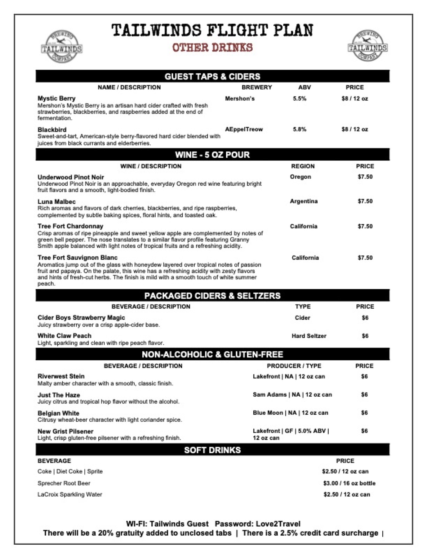 Beer Menu 9-9-26 p2